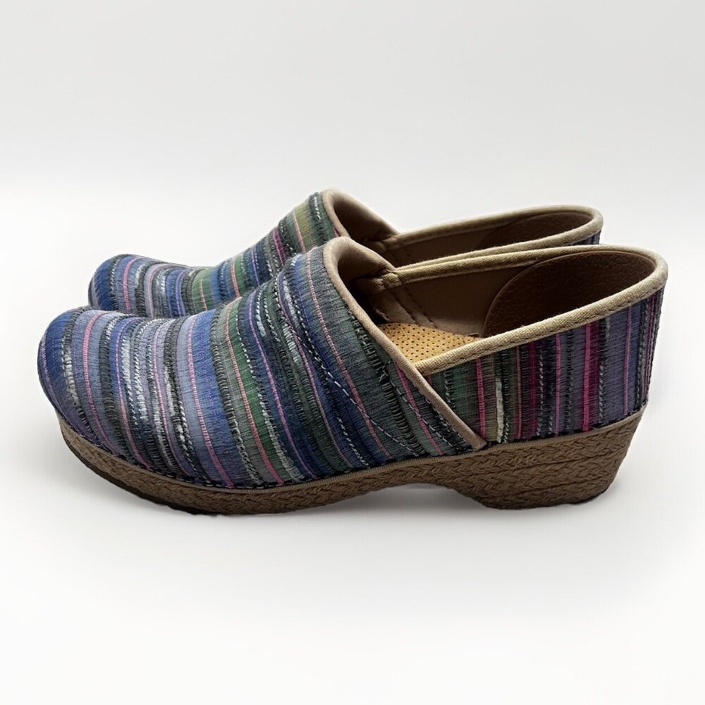 Dansko Multicolor Striped Mules